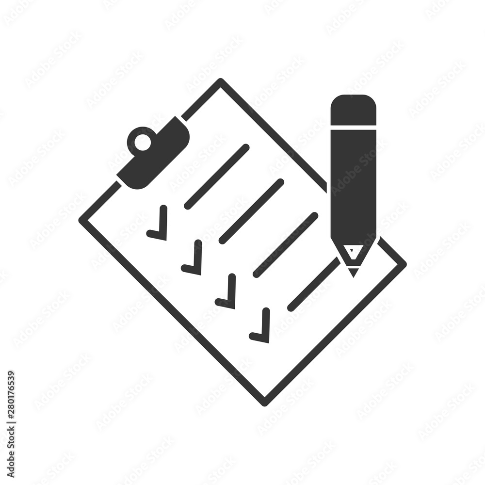 Poster tasks symbol vector sign isolated on white background. simple logo vector illustration for graphic a