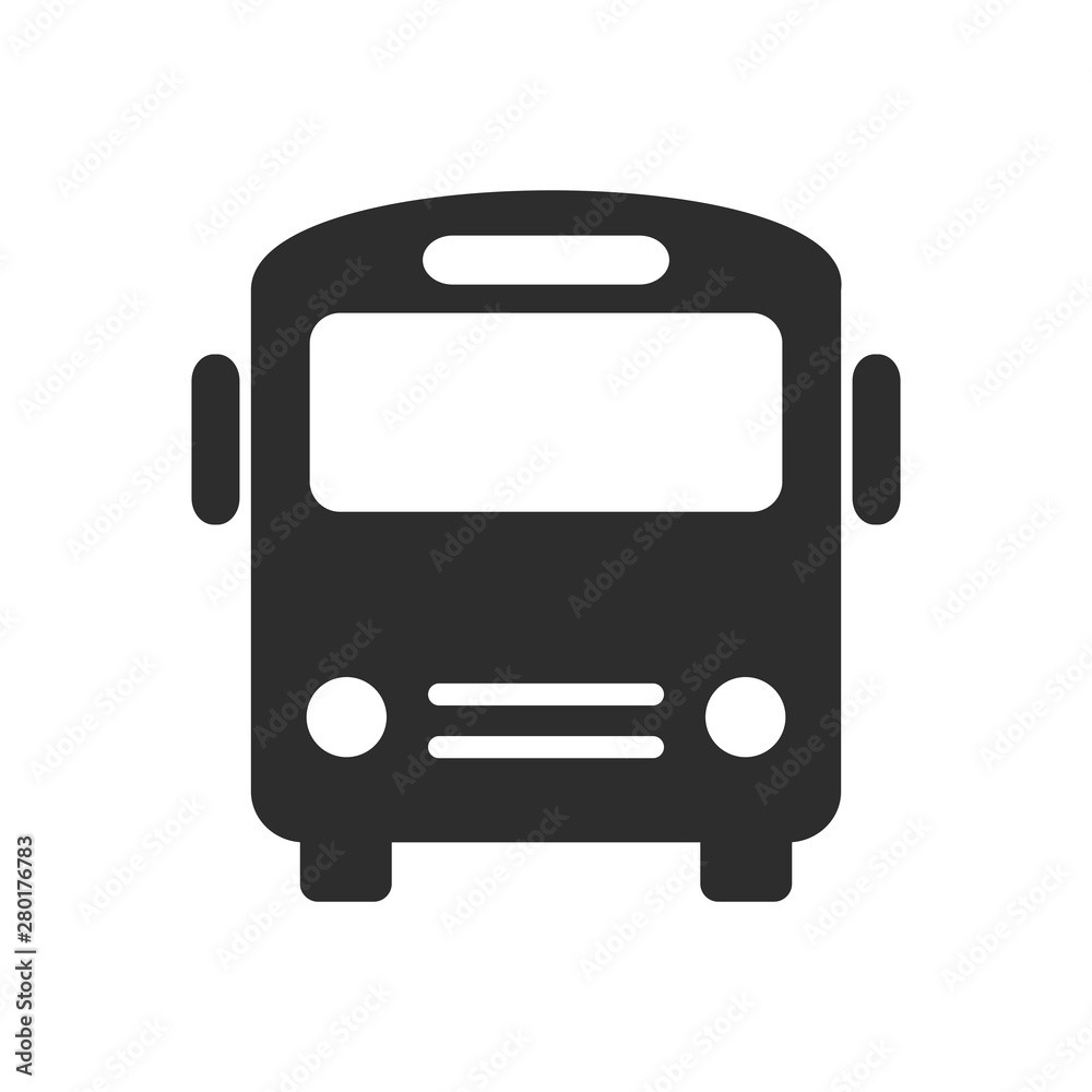 Poster bus icon template color editable. modern transportation symbol vector sign isolated on white backgro