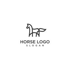 horse logo design vector icon template