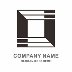 Geometric Infinity Square Box Business Company Vector Logo Design	