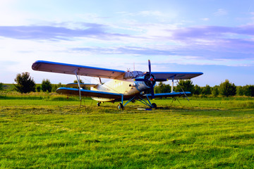Fototapeta na wymiar Dromader plane for spraying agricultural fields