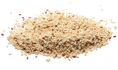 Integral rice pile isolated on white background
