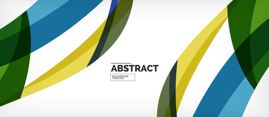 Obraz premium Colorful wave lines abstract background, color line for business or techno presentation