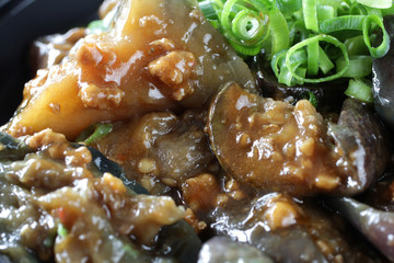 麻婆茄子のアップの写真