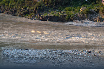 river in the evening