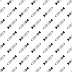 Pencil Icon, Pencil Seamless Pattern
