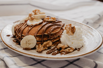 tortitas americanas de chocolate para desayuno o merienda