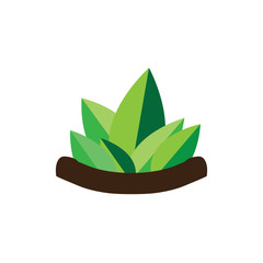 Leaf icon logo design template elements
