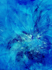 blue abstract fractal background 3d rendering illustration