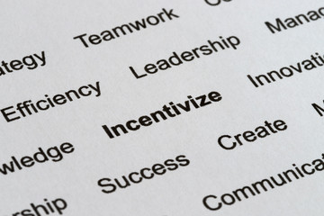 Business Management Buzzwords in Printed Paper