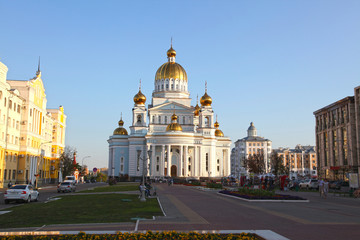 Fototapeta premium Russia. Saransk city. The cathedral of St. Warrior Theodor Ushakov