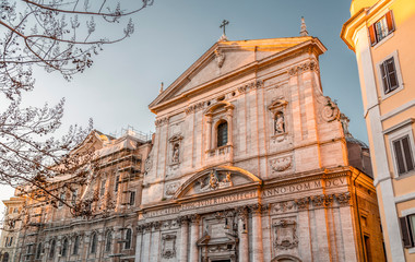 Fototapeta na wymiar View from Piazza della Chiesa Nuova in Rome