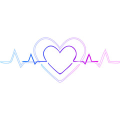 Heartbeat pulse icon for medical applications