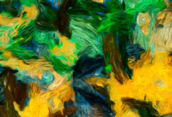 Abstract texture background. Digital painting in Vincent Van Gogh style artwork. Hand drawn artistic pattern. Modern art. Good for printed pictures, postcards, posters or wallpapers and textile print.