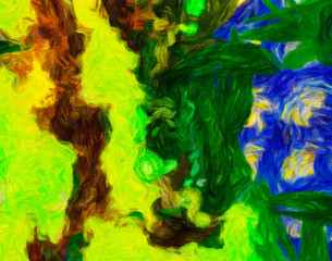 Fototapeta na wymiar Abstract texture background. Digital painting in Vincent Van Gogh style artwork. Hand drawn artistic pattern. Modern art. Good for printed pictures, postcards, posters or wallpapers and textile print.