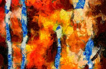 Abstract texture background. Digital painting in Vincent Van Gogh style artwork. Hand drawn artistic pattern. Modern art. Good for printed pictures, postcards, posters or wallpapers and textile print.