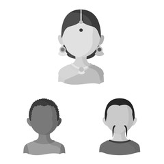 Vector design of person and culture sign. Set of person and race stock vector illustration.