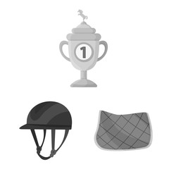 Vector design of race and horse symbol. Collection of race and racing stock vector illustration.