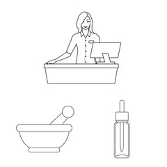 Vector design of pharmacy and pharmaceutical logo. Collection of pharmacy and health stock symbol for web.