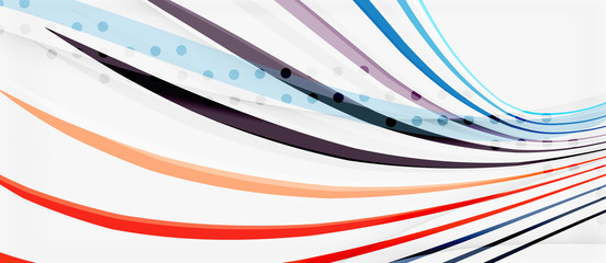 Trendy color stripes lines wave, great design for any purposes. Vector line pattern. Vector geometric background
