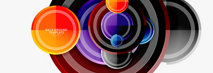 Obraz premium Colorful glossy circles background