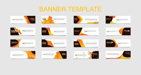 Bundle of 15 Vector abstract design banner web template.