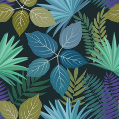 Seamless tropical pattern. Tropical exotic background