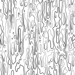 Abstract seamless vector pattern. Tree bark. Black and white. Simple