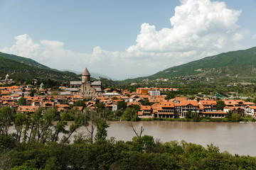 Top view on Mtskheta, Georgia