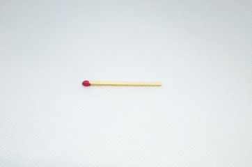 Isolated match on white background