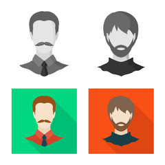 Vector design of professional and photo symbol. Collection of professional and profile stock symbol for web.