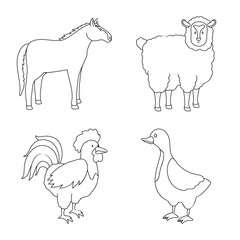 Vector design of homemade and countryside icon. Set of homemade and agriculture vector icon for stock.