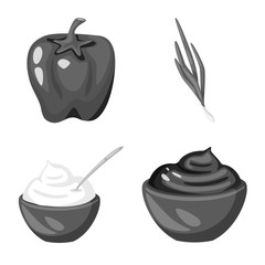 Vector design of spices and aroma logo. Collection of spices and product stock symbol for web.