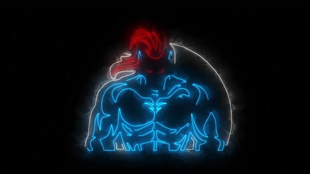 Colorful Spartan Warrior Animated Logo with Reveal Effect