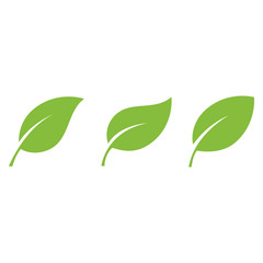 Logos of green Tree leaf ecology nature element