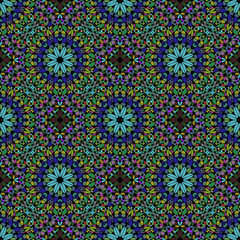 Fototapeta na wymiar Bohemian gravel mosaic petal pattern background - spiritual abstract vector design