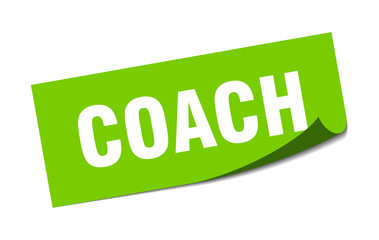 coach sticker. coach square isolated sign. coach