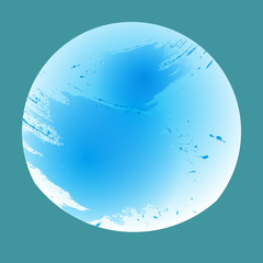 Abstract isolated colorful vector watercolor logo. Grunge element for paper design