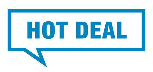 hot deal sign. hot deal square speech bubble. hot deal