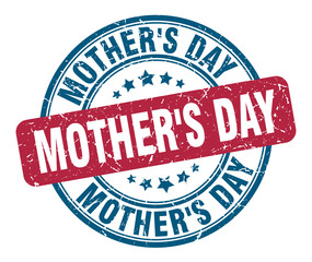 mother's day stamp. mother's day round grunge sign. mother's day