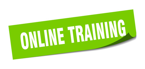 online training sticker. online training square isolated sign. online training