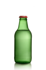 Small bottle  on white background