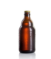 beer bottle on white background