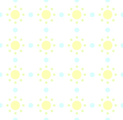 Seamless cute ornament. Pastel dots at the white background