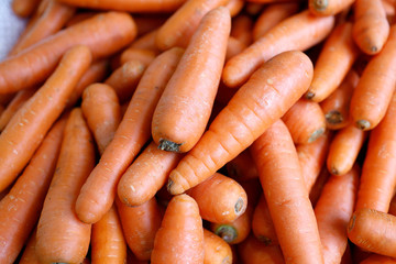 Fresh carrots at weekend popup market