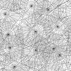 Spider web silhouette Halloween seamless pattern.