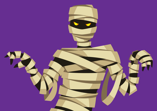Scary mummy figure.