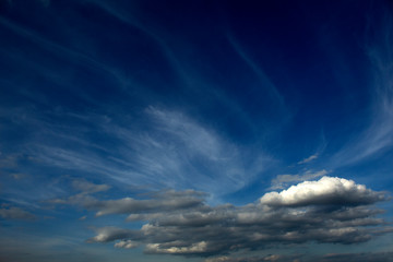 white cloud on the blue sky