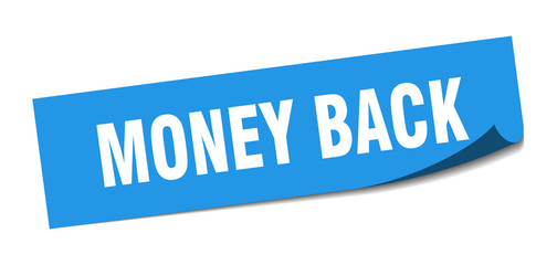 money back sticker. money back square isolated sign. money back