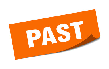 past sticker. past square isolated sign. past